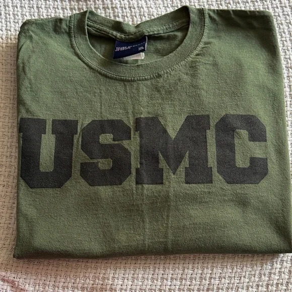 USMC Green T-Shirt - Picture 1 of 1